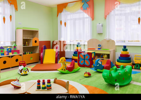 Salle de jeux dans le jardin d'enfants Banque D'Images