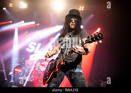 Norvège, Oslo - 27 février 2019. Le chanteur et guitariste Slash effectue un concert live avec Myles Kennedy & les conspirateurs à Sentrum Scene à Oslo. (Photo crédit : Gonzales Photo - Terje Dokken). Banque D'Images