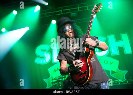 Norvège, Oslo - 27 février 2019. Le chanteur et guitariste Slash effectue un concert live avec Myles Kennedy & les conspirateurs à Sentrum Scene à Oslo. (Photo crédit : Gonzales Photo - Terje Dokken). Banque D'Images