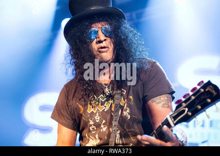 Norvège, Oslo - 27 février 2019. Le chanteur et guitariste Slash effectue un concert live avec Myles Kennedy & les conspirateurs à Sentrum Scene à Oslo. (Photo crédit : Gonzales Photo - Terje Dokken). Banque D'Images