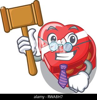 Chocolat coeur juge fort au-dessus de cartoon réfrigérateur Illustration de Vecteur