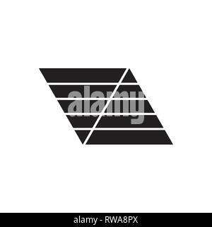 Trapèze rayures simple logo Vector Illustration de Vecteur