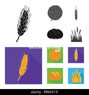 Printemps, pain, spike,hiver,graines de blé dur,Culture,orge,farine,terrain,céréales,graines,petit déjeuner,maïs,oreille,chignon,son,sain,campagne,or,pain,DE,paille,automne,rural,meadow,snack,venu,or,agriculture,avoine seigle,agriculture,plantes,blé,maïs,grain,récolte,ferme,,champ,set,icône,,illustration,collection,isolé,design,graphisme,élément vecteur vecteurs,signer , Illustration de Vecteur