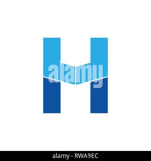 Lettre vh logo géométrique simple vector Illustration de Vecteur