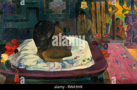Le Royal (Arii Matamoe fin) ; Paul Gauguin (Français, 1848 - 1903) ; Tahiti ; 1892 ; Huile sur toile grossière ; 45,1 × 74,3 cm (17 3/4 x 29 1/4 in.) ; 2008.5Digi Banque D'Images