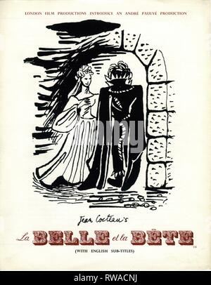 Jean Cocteau BELLE ET LA BETE / LA BELLE ET LA BÊTE 1946 Jean Marais Josette Day France DisCina Banque D'Images