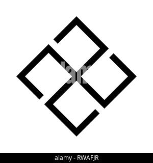 Croix de feu symbole ornemental. Vector illustration. Illustration de Vecteur