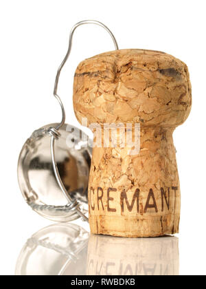 Cremant Liège sur fond blanc Banque D'Images