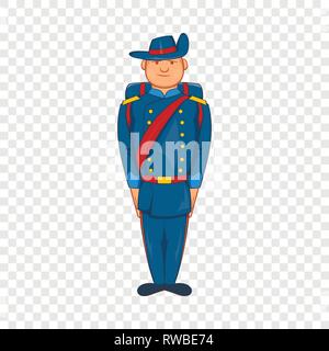 Homme dans un uniforme de l'armée bleue l'icône du 19e siècle Illustration de Vecteur