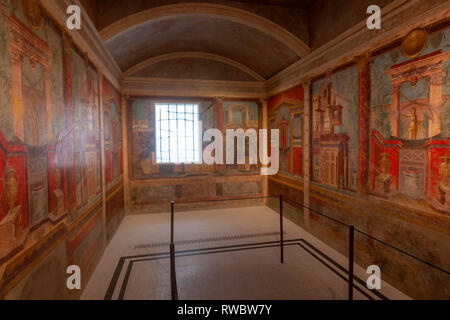 Cubiculum (chambres) de la Villa de P. Fannius Synistor à Boscoreale, le Metropolitan Museum of Art, Manhattan, New York USA Banque D'Images