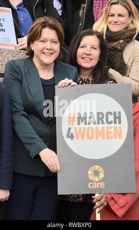 La place du parlement, Londres, Royaume-Uni. 5e Mar 2019. Maria Miller MP.Le harcèlement en milieu de travail journée d'action.Parliament Square, London.UK Crédit : michael melia/Alamy Live News Banque D'Images