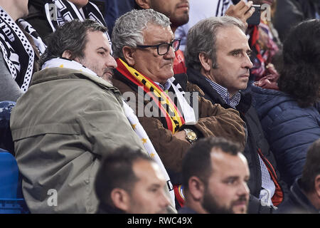 Madrid, Espagne. 5e Mar, 2019. Real Madrid fans en action au cours de l'UEFA Champions League Round 16 match de deuxième étape entre le Real Madrid et l'AFC Ajax au Santiago Bernabeu, le 5 mars 2019 à Madrid, Espagne Crédit : Jack Abuin/ZUMA/Alamy Fil Live News Banque D'Images