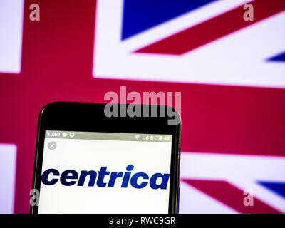 L'Ukraine. Mar 6, 2019. Centrica plc logo de l'entreprise vu affichée sur un téléphone intelligent. Crédit : Igor Golovniov SOPA/Images/ZUMA/Alamy Fil Live News Banque D'Images