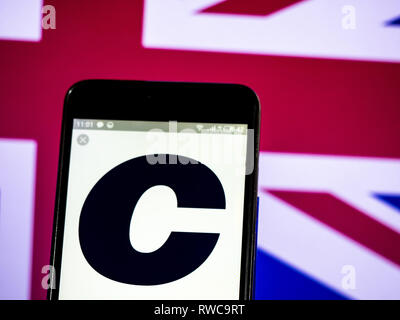 L'Ukraine. Mar 6, 2019. Centrica plc logo de l'entreprise vu affichée sur un téléphone intelligent. Crédit : Igor Golovniov SOPA/Images/ZUMA/Alamy Fil Live News Banque D'Images