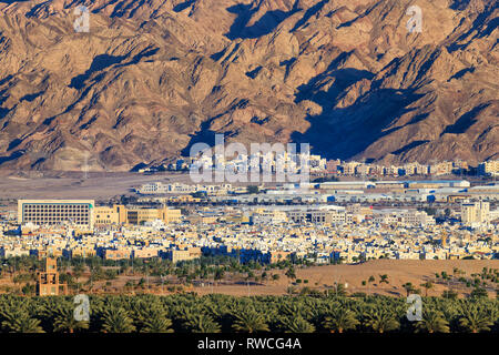 Eilat, Israël - 24 Février, 2019 : Israir Airlines ATR 72-200 à l'ancien hôtel de l'aéroport international d'Eilat. Banque D'Images