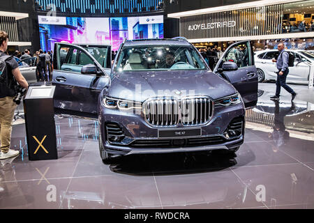 BMW X7 a été présenté au cours de la 2019 International de l'Automobile de Genève le Mardi, Mars 5th, 2019. (Photo/CTK Josef Horazny) Banque D'Images