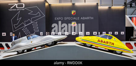 Au cours de l'exposition Abarth 2019 Salon International de l'Automobile de Genève le Mardi, Mars 5th, 2019. (Photo/CTK Josef Horazny) Banque D'Images