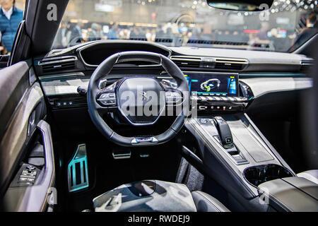 Peugeot 508 SW hybride a été présenté au cours de la 2019 International de l'Automobile de Genève le Mardi, Mars 5th, 2019. (Photo/CTK Josef Horazny) Banque D'Images