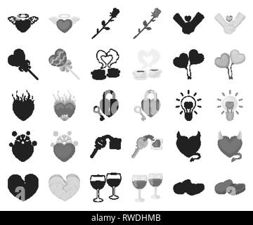 ,Accessoires,angélique,art,attributs baloons,porte,Black,casse,monochrome,bonbons,café,chocolat,collection,design,devilish,impression,flame,amitié,lunettes,mains,coeur,icon,icy,idée,illustration,isolé,Key,lampe,logo,serrure,amour,personne,relations,amour,rose,romantique,set,signer,,symbole valentine vecteur,web,vin vecteurs vecteur , Illustration de Vecteur