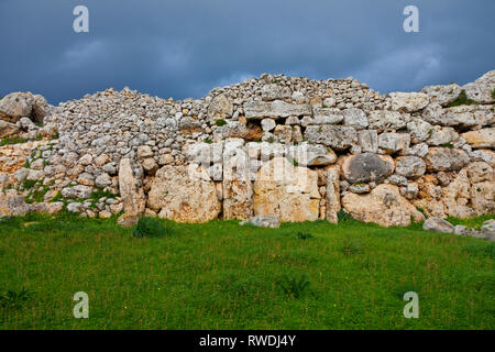 Les temples de Ggantija, village de Xaghra, GOZO, Malta, Europe Banque D'Images