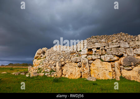 Les temples de Ggantija, village de Xaghra, GOZO, Malta, Europe Banque D'Images