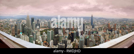 Vue panoramique de central de Kuala Lumpur, Malaisie, vu de la KL Tower Banque D'Images