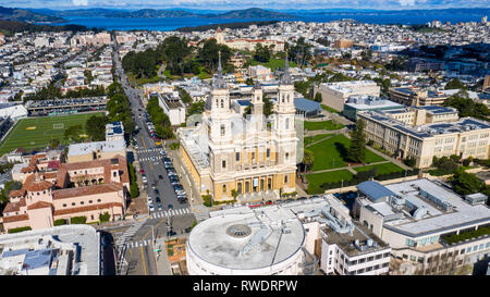 L'église saint Ignace, Église catholique, San Francisco, CA. USA Banque D'Images