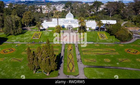 Conservatoire des fleurs, jardin botanique, le parc du Golden Gate, San Francisco, CA, USA Banque D'Images