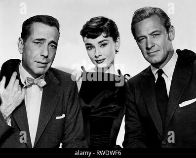 BOGART, Hepburn, HOLDEN, Sabrina, 1954 Banque D'Images