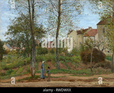 Maisons à Bougival (automne) ; Camille Pissarro (Français, 1830 - 1903) ; France ; 1870 ; Huile sur toile ; Digital Image courtoisie de la Getty's Open Content P Banque D'Images