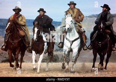 GLOVER,COSTNER,GLENN,KLINE, SILVERADO, 1985 Banque D'Images