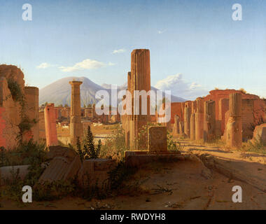 Le forum de Pompéi et le Vésuve ; Christen Schjellerup Købke (danois, 1810 - 1848) ; 1841 ; Huile sur toile ; Digital image courtesy o Banque D'Images