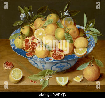 Nature morte avec des citrons, oranges et une grenade ; Jacob van Hulsdonck (Flamand, 1582 - 1647) ; environ 1620 - 1640 ; Huile sur panneau ; avec la permission de l'image numérique Banque D'Images