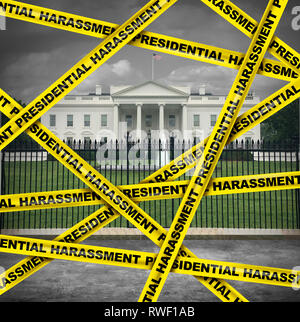 Harcèlement politique présidentielle des États-Unis comme la surveillance de la chambre par le Congrès enquête sur la collusion ou l'obstruction par le gouvernement pour possible. Banque D'Images