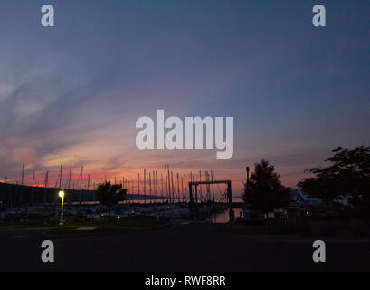 Sunset on Seneca Lake, New York Banque D'Images