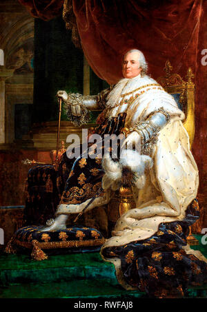 Louis XVIII de France à Coronation Robes - Francois Gerard Banque D'Images