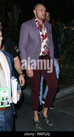 LOS ANGELES, CA, USA - 01 DÉCEMBRE : Boxer Tyson Fury arrive à la TVC Showtime présente Heavyweight Championship du monde 'Wilder vs Fury' VIP Pré-événement a eu lieu au Staples Center le 1 décembre 2018 à Los Angeles, Californie, États-Unis. (Photo par Xavier Collin/Image Press Office) Banque D'Images