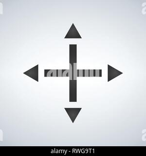 Flèches de directions, joystick differnet vector illustration isolé sur fond moderne Illustration de Vecteur
