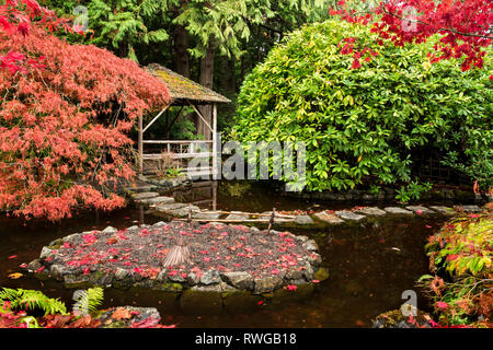 Jardin Japonais, les Jardins Butchart, Central Saanich,(Victoria), BC, Canada Banque D'Images