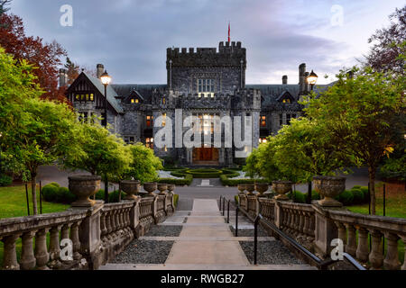 Hatley Castle, Royal Roads University, Victoria, BC, Canada Banque D'Images