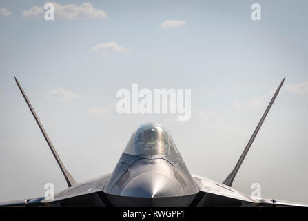 Vue sur l'avant de l'US Air Force F-22 Raptor Banque D'Images