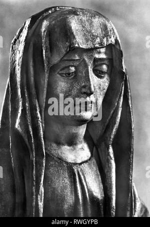 Mary, vers 15 av. J.-C. - vers 48 après J.-C., mère de Jésus, portrait, sculpture, au début du 16e siècle, l'Allemagne, musée de Thuringe, Eisenach, Additional-Rights Clearance-Info-Not-Available- Banque D'Images