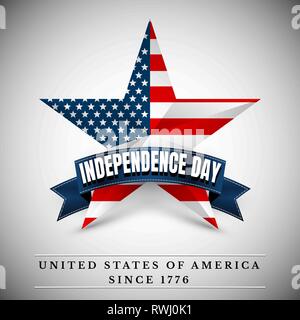 4 juillet usa star, jour de l'indépendance. Vector illustration. Illustration de Vecteur