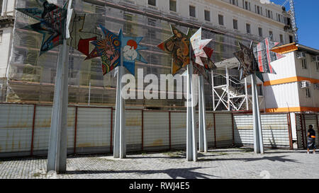 Des rénovations sont en cours dans toute la ville de La Havane. Il est étonnant de voir comment les bâtiments viennent à la vie. Banque D'Images