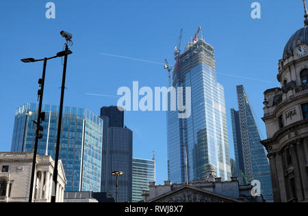 22 Bishopsgate bâtiment en construction Vue de Threadneedle Street dans la ville de London England UK Europe KATHY DEWITT Banque D'Images