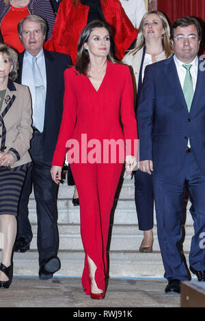 Madrid, Espagne. 08Th Mar, 2019. Reine Letizia assiste à la proclamation de la gagnante du 2019 Princesse de Gérone du Complejo cultural San Francisco en Caceres, Espagne le 6 mars 2019. Credit : Jimmy Olsen/Media Espagne*** ***aucune perforation/Alamy Live News Banque D'Images