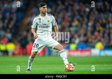 Madrid, Espagne. 5e Mar, 2019. V real madrid football Ligue des Champions de l'AFC Ajax 2018-2019 Marco Asensio du Real Madrid : Crédit photos Orange vof/Alamy Live News Banque D'Images