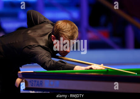 Preston Guild Hall, Preston, Royaume-Uni. Mar 6, 2019. Snooker, Coral Championnat des joueurs ; Jack Lisowski de l'Angleterre à la table lors de son match de quart de finale contre Judd Trump d'Angleterre : l'action de Crédit Plus Sport/Alamy Live News Banque D'Images