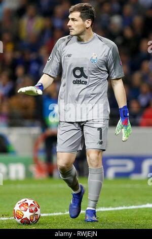 Porto, Portugal. 08Th Mar, 2019. Casillas pendant le match entre Porto et tenue à Rome Estádio do Dragão dans Porto, PT. Le match est la deuxième valide pour la ronde de 16 de la Ligue des Champions 2018/19. Crédit : Marco Galvão/FotoArena/Alamy Live News Banque D'Images