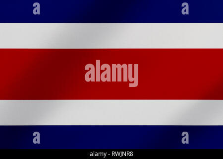 Costa Rica waving flag illustration. Banque D'Images